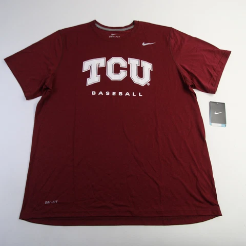 TCU Horned Frogs Nike Dri-Fit Short Sleeve Shirt Men's Red/White New Cover