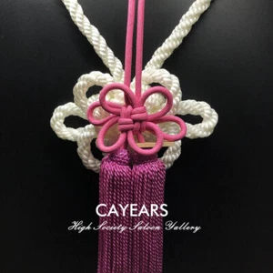 Dijes de coche JDM Cayears Produce décimo modelo blanco Kintsuna rosa rojo nudo JP Kiku - Imagen 1 de 12