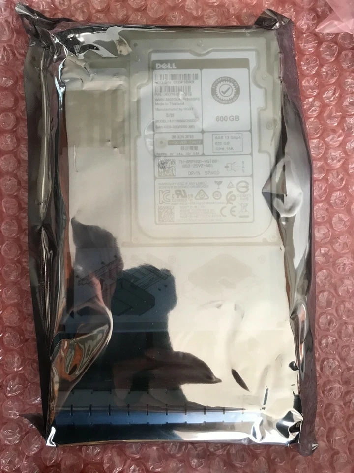 5PNGD DELL HITACHI HUC156060CSS200  600gb 15K 12GBPS 3.5" R730 R430 R530 T430 - Image 1 of 1