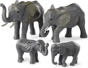 Terra by Battat – 4 Pcs African Elephant Toys Family Set – Realistic Plastic - Bild 1 von 11