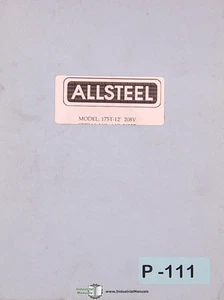 Piranha Allsteel 175T-12’ 208V, 65T Up, Drill Tap for Automec Maintenance Manual - Picture 1 of 1