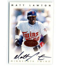 Matt Lawton 1996 Donruss Leaf Signature Series Bronze On Card Autograph Auto