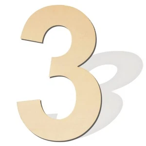 17 inch Large Wooden Numbers Wood Number Blank Wooden Number Wooden Sign Boar... - Picture 1 of 7