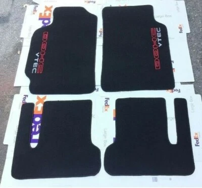Для Honda Civic CRX EF si Dohc Vtec напольные коврики ковер черный набор из 4 1988-91 - Изображение 1 из 4