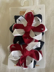 Gymboree All American Red White Blue Grosgrain Ribbon Barrettes * One Size *NWT - Picture 1 of 2