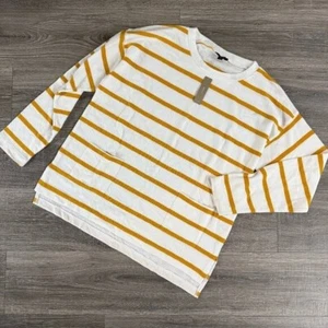 Neu mit Etikett J Crew Oversize kastig gestreifter Tunika Pullover 100 % Baumwolle Größe Large - Bild 1 von 6