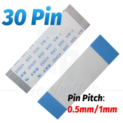 Cable de cinta flexible plano FPC FFC de 5 cm a 30 cm de longitud, 30 pines paso de 0,5 mm/1,0 mm Foto 1 de 4