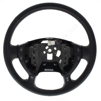 Volante de couro preto GM DANIFICADO serve para 2000-2005 Seville Deville - Imagem 1 de 4