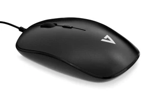 V7 MU200-1N - Mouse (Ambidextrous, Optical, USB, 1600 DPI, Black) V7 One Size - Picture 1 of 5