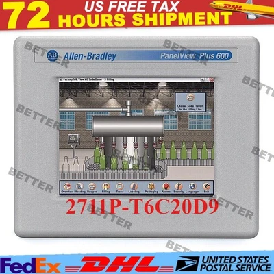 New 2711P-T6C20D9 A PanelView Plus 600 Touchscreen 2711P-T6C20D9 Factory Sealing - Image 1 of 4
