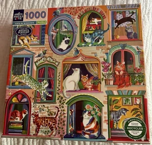 EEBoo Pieces Of Love CATS IN WINDOWS 1000 Piece Jigsaw Puzzle NEW Sealed 2024  - Bild 1 von 6
