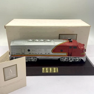 Avon Lionel Classic Train Santa Fe F3 Diesel Engine Locomotive with Wooden Base - Image 1 of 4