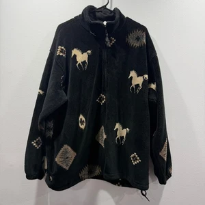Greenfleece Black Riding Horses Jacket Size 2XL - Picture 1 of 6