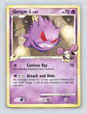 Pokémon TCG Gengar GL 40/111 Rising Rivals Normal MP - Image 1 of 2