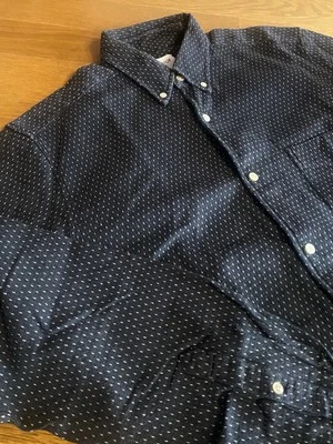OUR LEGACY US Duty Free Mens Shirt Black Black with SASHIKO 100% Cotton Size 48 - Image 1 of 4