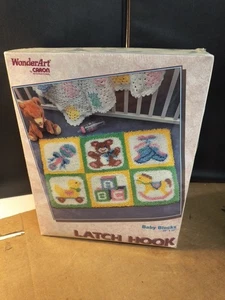 Vintage Wonder Art Caron Baby Blocks Latch Hook Kit 24 x 34 # 4355 - Picture 1 of 2