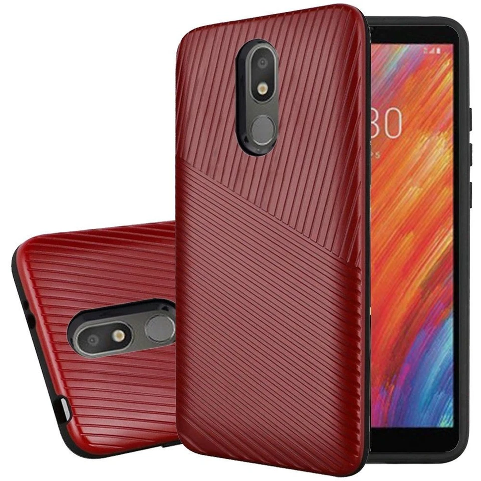 "Funda GSA roja texturizada para LG Aristo 4 Plus y más - Protección duradera" Foto 1 de 1