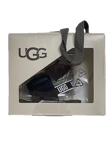 UGG Baby I Lennon Slingback Black Sandals Size 0/1 (XS) 0-6 Months New In Box - Picture 1 of 9