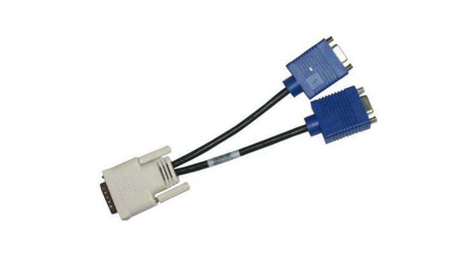 HP 338285-008 DMS-59 Male to Dual VGA Female Y-Splitter Cable Adapter - Image 1 of 1