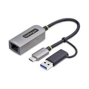 StarTech.com 2.5GbE USB-C to Ethernet Adapter with USB-A Converter, NBASE-T NIC, - Photo 1/10