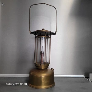 lampe pétrole ancienne Tito Landi Titus Pression Cuivre Et Verre - Imagen 1 de 21