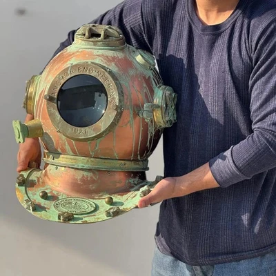 Antiguo Casco de Buceo Mark V Marina de los Estados Unidos | Réplica de Casco de Buceo Marino en Mar Profundo Foto 1 de 4