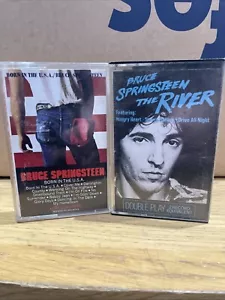 Bruce Springsteen -The River & Born In USA Audio Cassette Tape Double Play - Picture 1 of 3
