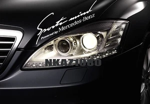 Calcomanía de vinilo Sports Mind Mercedes Benz carreras capó pegatina emblema logotipo BLANCO - Imagen 1 de 1