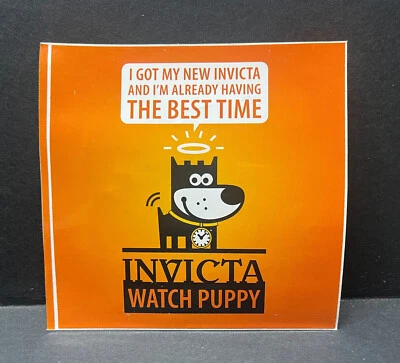 Invicta Watch Puppy Sticker Vinyl Decal - Image 1 of 2