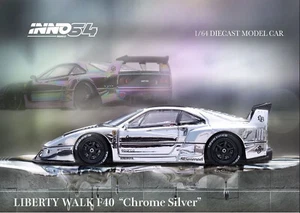 1:64 INNO64 LBWK F40 Silber Chrom Hobby Expo China 2024 Peking Druckguss Auto - Bild 1 von 6