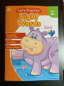 LET'S PRACTICE SIGHT WORDS Workbook AGES 4+ READ & WRITE COMMON WORDS NEW - Picture 1 of 2