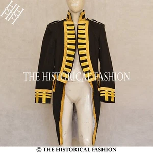 Chaqueta Oficial Naval Real Unisex Negra Lana Uniforme Británico Chaqueta Almirante - Imagen 1 de 5