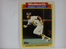 1991 Topps Woolworth Baseball Highlights  #26 Rickey Henderson
