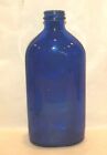 Vintage Large 9.5" Blue Cobalt Blue Medicine Bottle Embossed Made in USA, EXC