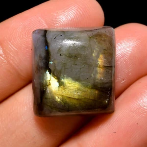Natural Labradorite Square Cabochon Loose Gemstone 24.5 Ct. 18X17X8 mm EE-27339 - Picture 1 of 1