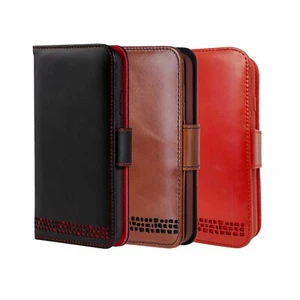 iPhone 13 Genuine Leather Wallet Phone Case - Many Unique Design Features - Picture 1 of 41