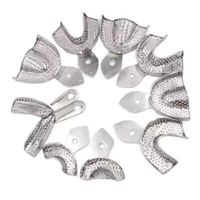 Dental Autoclavable Metal Impression Trays Stainless Steel Upper + Lower Choose - Image 1 of 4