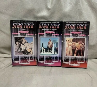 Видеокассеты Star Trek лот из 3 эпизодов 13 19 33 Arena The Menagerie Who Mourns  - Изображение 1 из 4