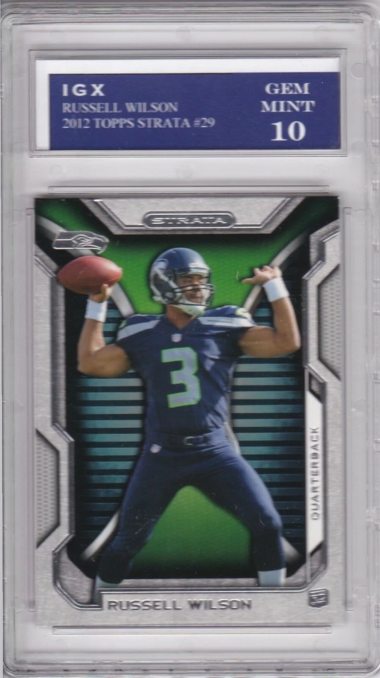 RUSSELL WILSON ROOKIE CARD 2012 Topps Strata RC Seahawks Football RC GEM MINT 10 - Image 1 of 1