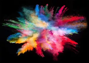 7x5FT Colorful Bokeh Backdrop On Black Bokeh Wall Birthday Backdrop Photography - Picture 1 of 7