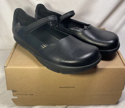 New Kalso sz 5 DASH Earth Shoes Womens BLACK LEATHER Mary Jane Negative Heel - Image 1 of 4