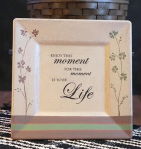 Decorative Plate with Inspirational Quote Enjoy this Moment Sabrina Wingren - Picture 1 of 2