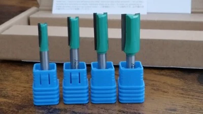 (448) Denali Straight Cut Imperial Router Bit Set, 4Pcs, 1/4” Shank