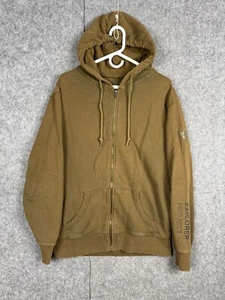 Dainese Hoodie Jacket Men's Medium Brown Full Zip Spellout Racing Motorcyle - Picture 1 of 10