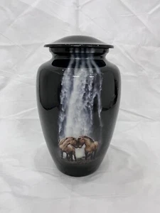 Par de Caballos Salvajes, Urnas para Cenizas Humanas Funeral Adulto Memorial 200 LBs Bolsa de Terciopelo - Imagen 1 de 5