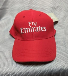 Fly Emirates Airlines Microfibre Arsenal Soccer Baseball Cap Red Adjustable Hat - Picture 1 of 6