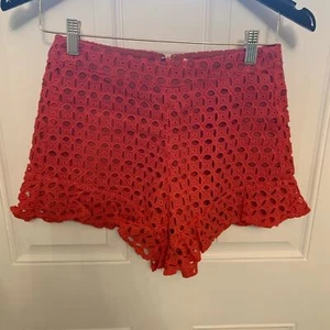 Endless Rose Red Eyelet Shorts with Ruffle Hem Size Small NWT - Picture 1 of 4