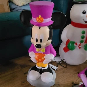 Mickey Mouse Top Hat Halloween Light Up Blow Mold Disney 2 Ft. NEW Purple 2022 - Picture 1 of 1
