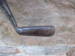 RH Hickory Shaft Leather Grip KROYDON SO 8 Forged Heat Treated Blade Putter 35" - Picture 1 of 7