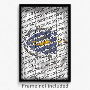 Póster de Somerville Massachusetts (impresión de recuerdo de la ciudad de MA 11x17) - Imagen 1 de 1